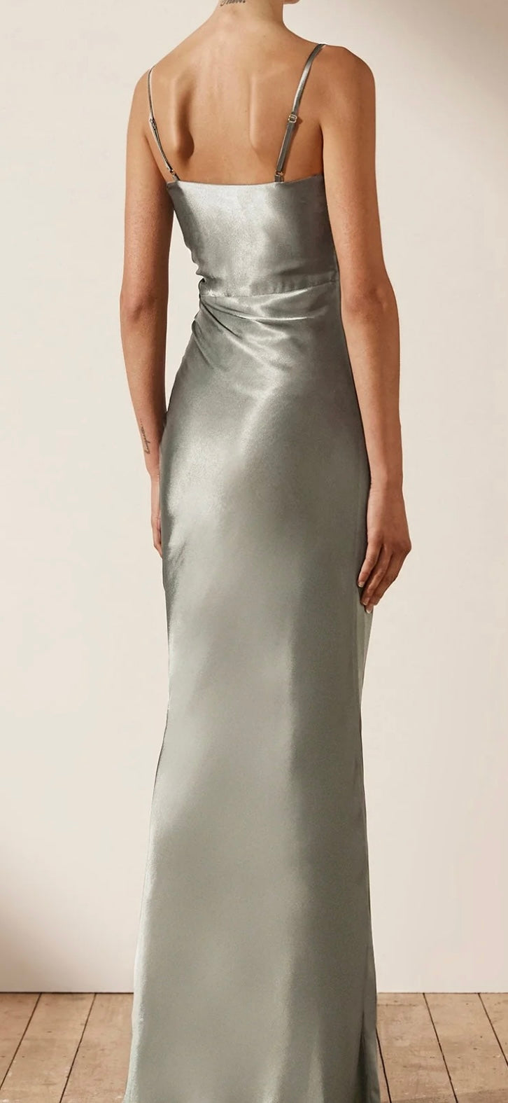 Shona Joy - La Lune Ruched Maxi Dress (Sage)
