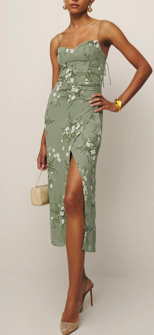 REFORMATION Kourtney Midi Dress hot (8)