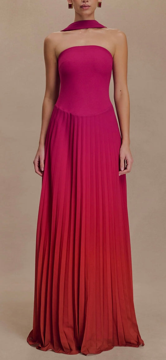 Meshki - Caira Chiffon Scarf Maxi Dress