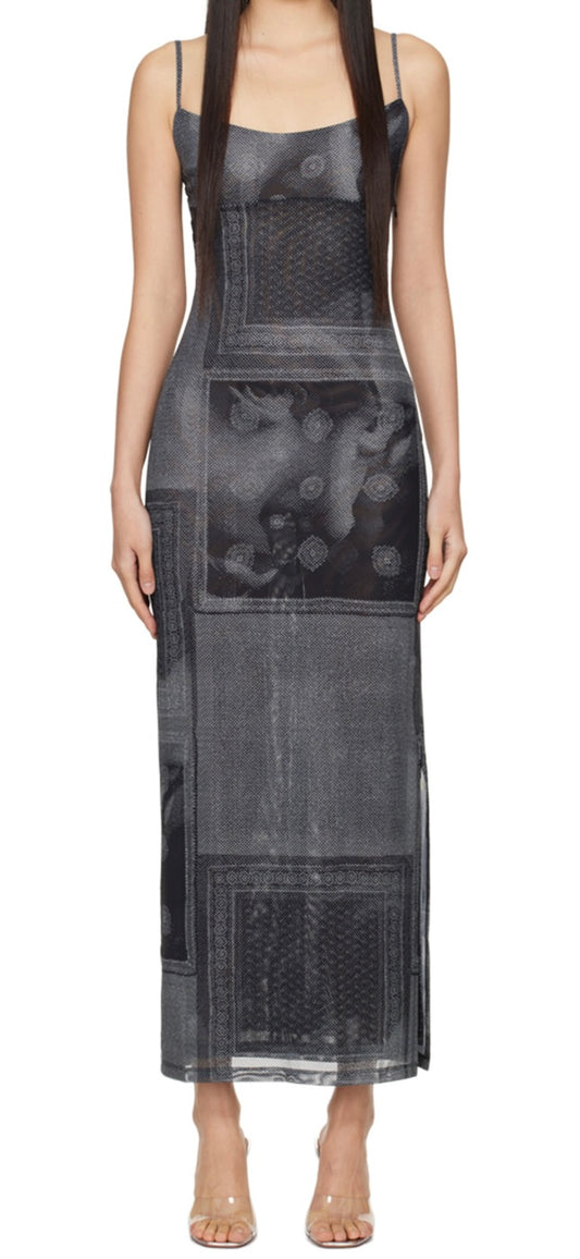 Miaou - Black & White Thais Maxi Dress