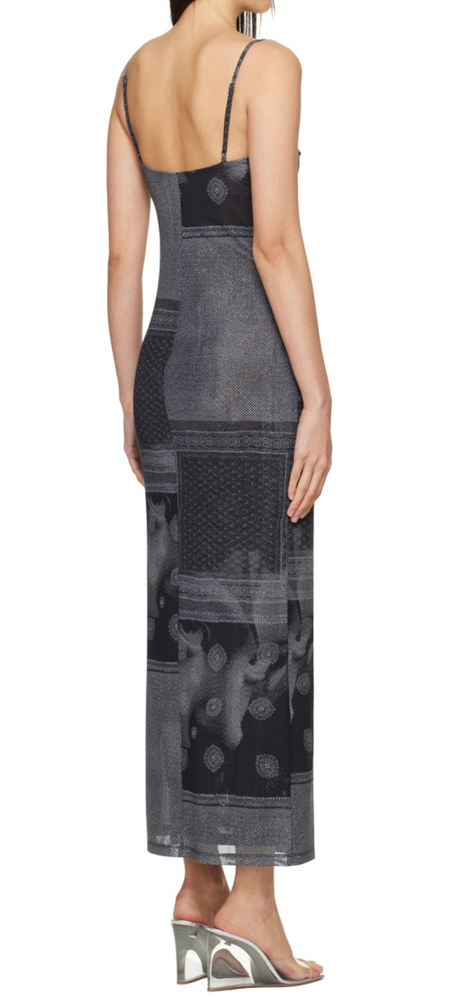 Miaou - Black & White Thais Maxi Dress