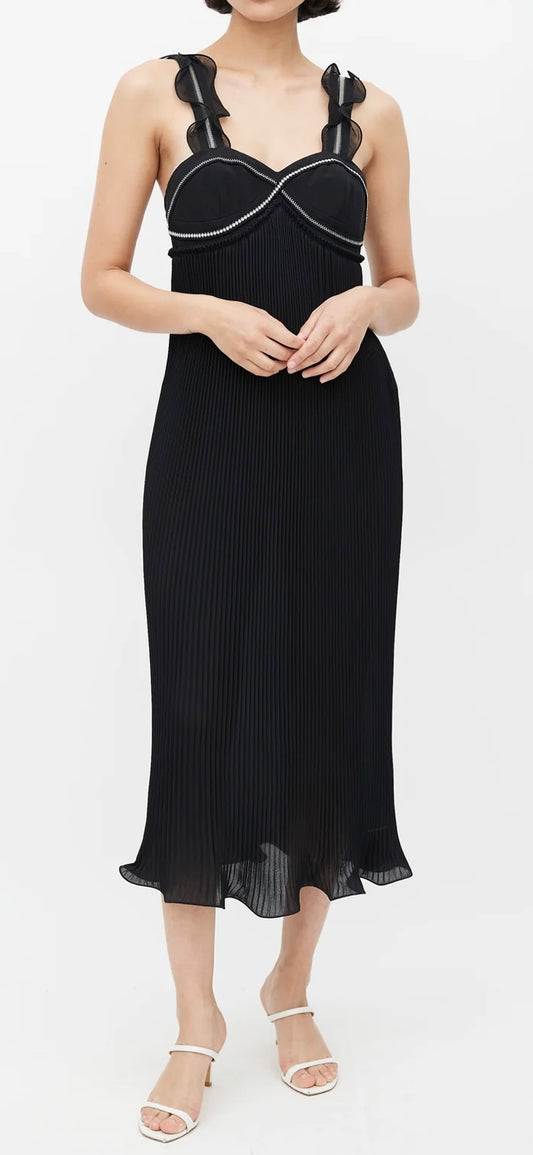 3.1 Philip Lim - Pleated Ruffle Midi Dress