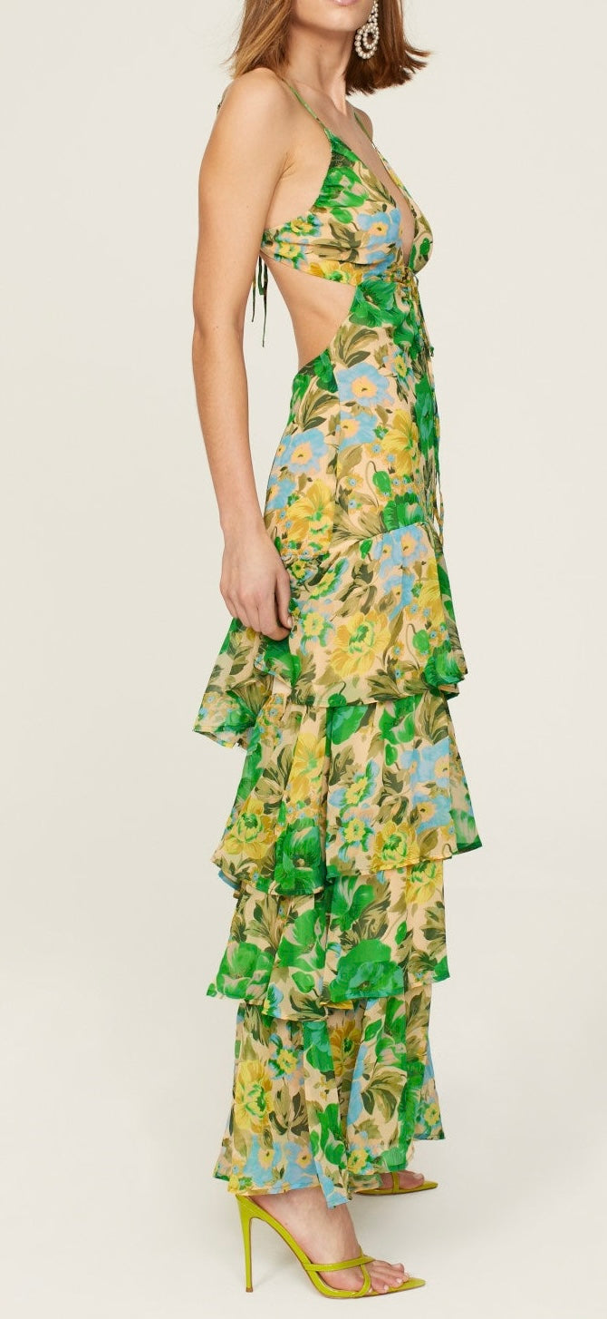 ASTR the Label - Aneira Floral Tiered Maxi Dress