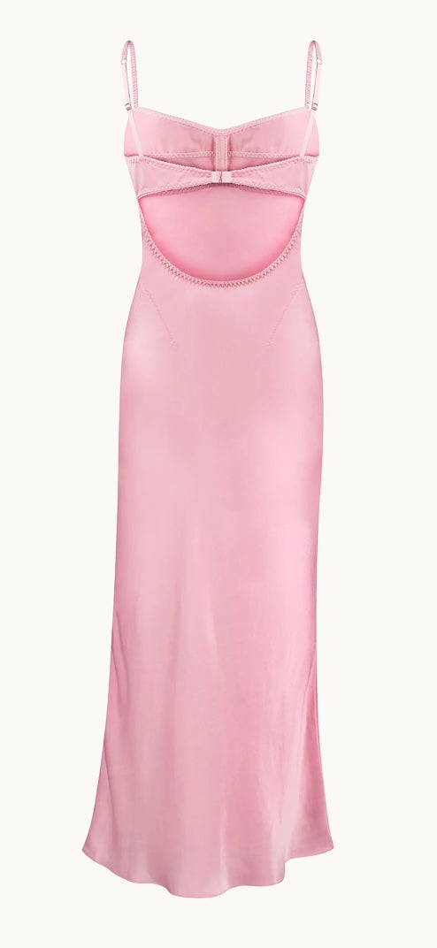 Anna October - Pink Waterlily Midi Dress