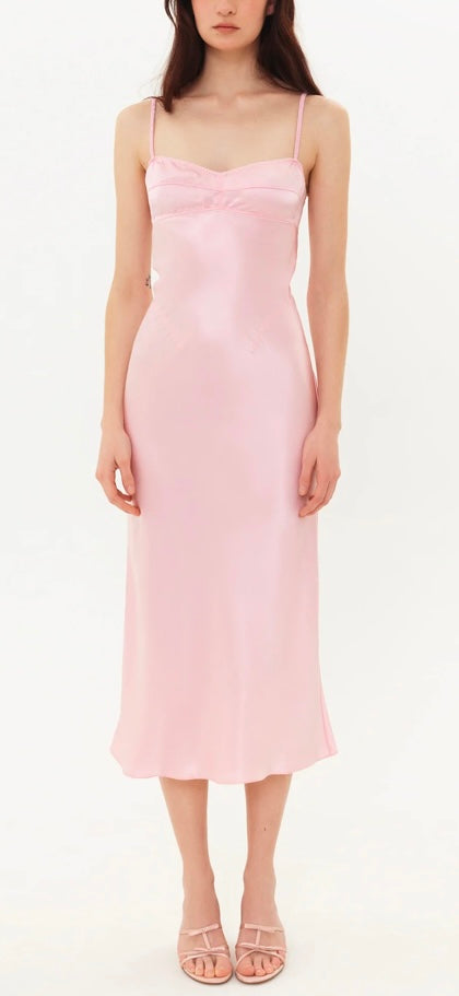 Anna October - Pink Waterlily Midi Dress